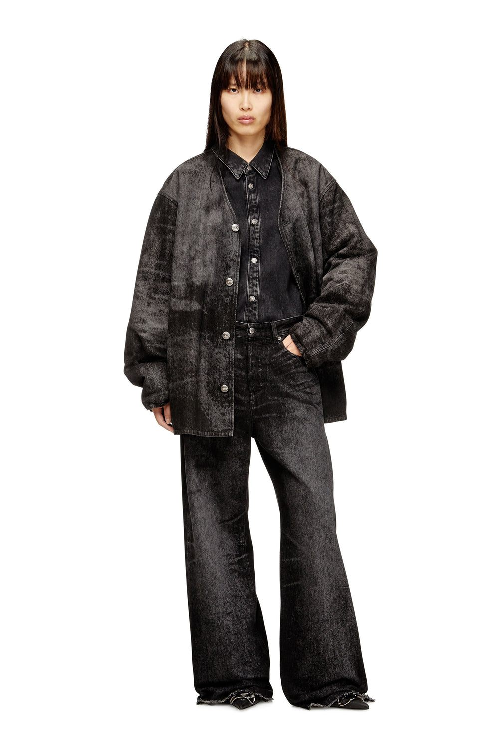 Women's Relaxed Jeans Black/Dark grey 1996 D-Sire