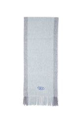 Men's Wool-blend scarf with contrast stripes Grey