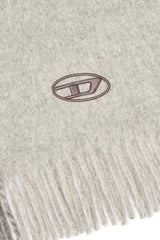 Men's Wool-blend scarf with contrast stripes Grey