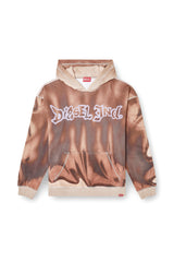 Men's Hoodie with graffiti print Brown