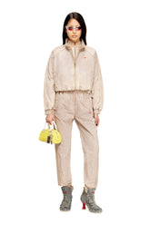 Women's Windbreaker in treated Taslan Beige