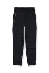 Men's Nylon pants with cargo pockets Black