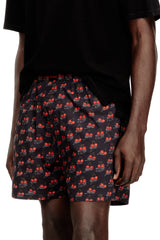 Men's Cotton pajama set with all-over print Black
