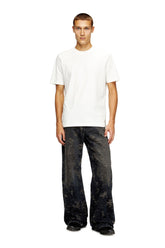 Men's Cotton t-shirt with graphic print on back White