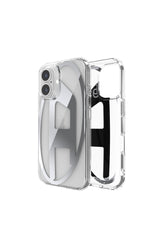 Women's Oval D Mirror Case for iP 16 Silver