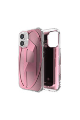 Women's Oval D Mirror Case for iP 16 Pink