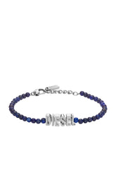 Women's Blue Agate Beaded Bracelet Blue