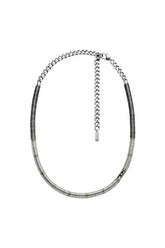Women's Hematite Beaded Necklace Silver