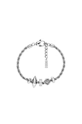 Women's Stainless steel charm bracelet Silver