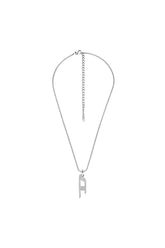 Women's Stainless steel glitz pendant necklace Silver