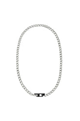 Women's Two-tone stainless steel chain necklace Silver