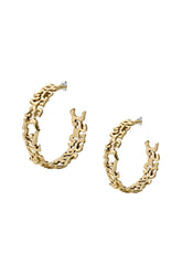 Women's Stainless steel hoop earrings Gold