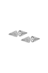 Women's Silver-tone brass stud earrings Silver