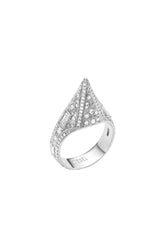 Women's Silver-tone brass band ring Silver