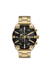 Men's Diesel Spiked Chronograph Gold-Tone Stainless Steel Watch Gold