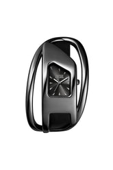 Women's Wrap-D black leather watch Black