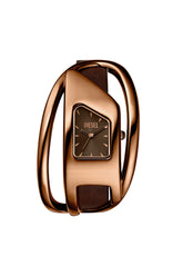 Women's Wrap-D brown leather watch Brown