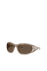 Women's Rectangular sunglasses in acetate Brown