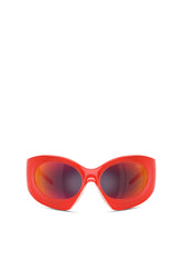 Women's Wraparound shape sunglasses Orange