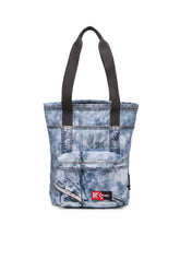 Women's Tote bag in trompe l'oeil denim Blue
