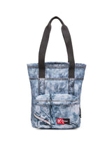 Women's Tote bag in trompe l'oeil denim Blue