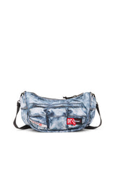 Women's Multipocket bag in trompe l'oeil denim Blue