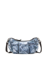 Women's Multipocket bag in trompe l'oeil denim Blue