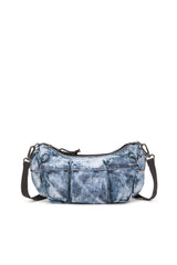 Women's Multipocket bag in trompe l'oeil denim Blue