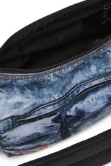 Women's Multipocket bag in trompe l'oeil denim Blue