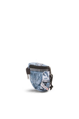Women's Belt bag in trompe l'oeil denim Blue
