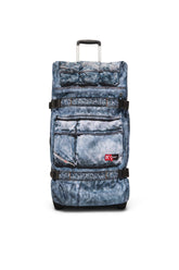 Women's Travel trolley in trompe l'oeil denim Blue