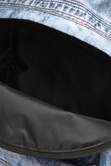 Women's Backpack in trompe l'oeil denim Blue