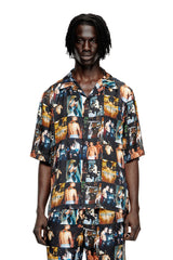 Women's Bowling shirt with graphic prints Black