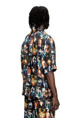 Women's Bowling shirt with graphic prints Black