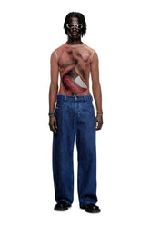 Women's Long-sleeve top in printed technical mesh Pink