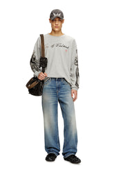 Women's Long-sleeve T-shirt with graphic print Grey