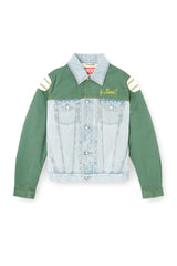 Women's Denim jacket with cotton insert Multicolor
