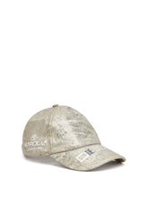 Women's Baseball cap in metallic denim Gold