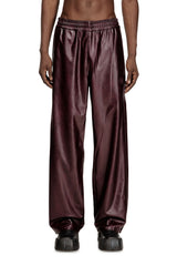 Men's Pants with logo in burgundy Red