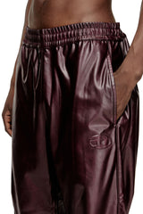 Men's Pants with logo in burgundy Red