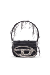 Women's 1DR-Iconic shoulder bag in canvas and leather Black