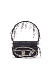 Women's 1DR-Iconic shoulder bag in canvas and leather Black