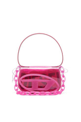 Women's 1DR-Iconic shoulder bag in transparent TPU Pink