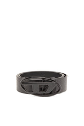 Women's 4cm Leather belt with matte buckle Black