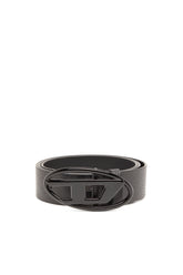 Women's 4cm Leather belt with matte buckle Black