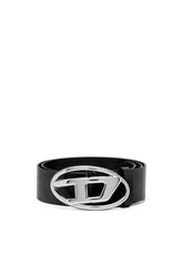 B-1DR Woman: leather Belt with silver D logo buckle