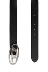 B-1DR STRASS - logo belt with strass Black