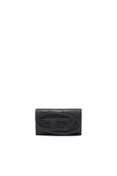 Women's Wallet purse in glitter-camo Lurex Black