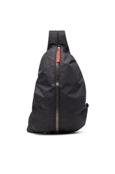 Men's Zip-D-Sling backpack in check-jacquard shell Black