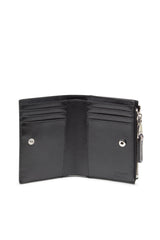 Women's Small wallet in printed glossy PU White